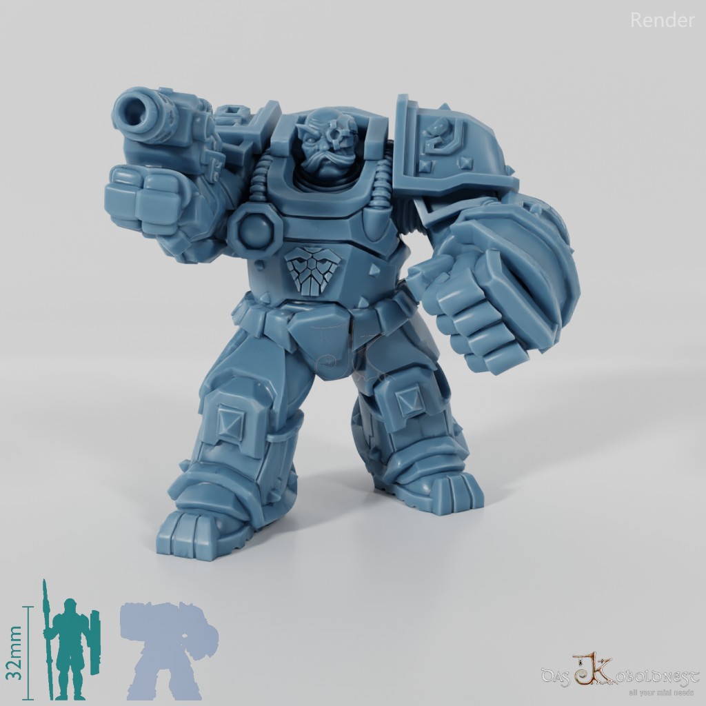 Khazaroth Empire - Iron Mole mit Kampfhandschuh und Pistole 08
