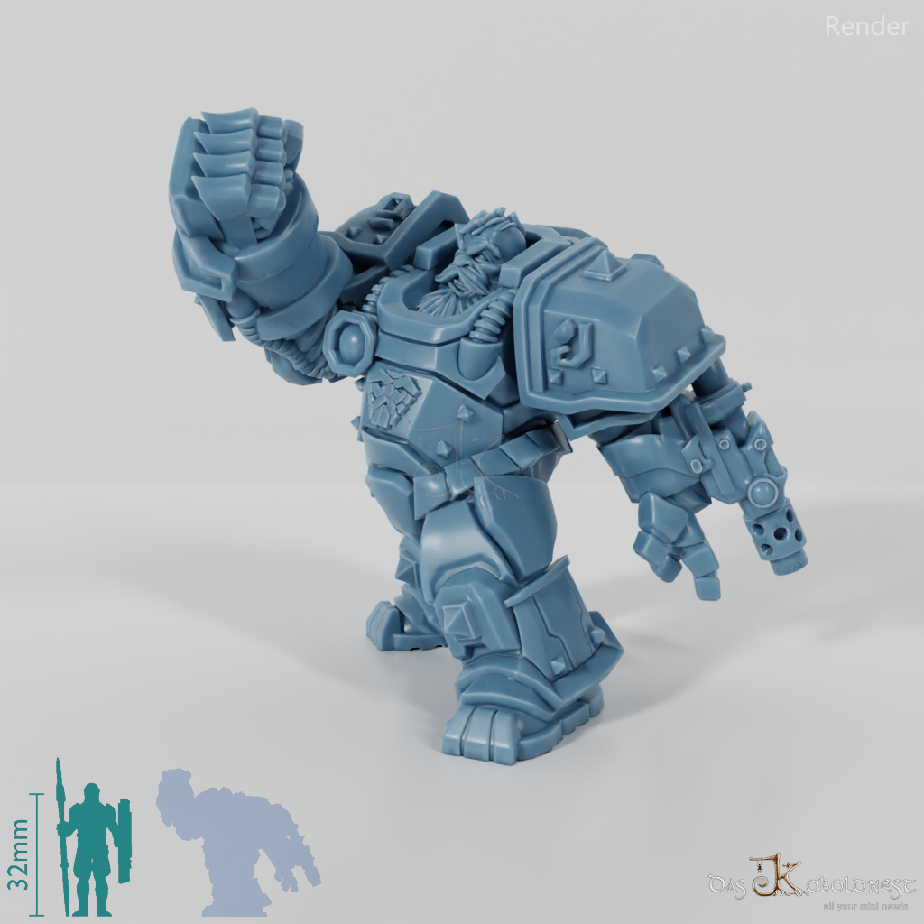 Khazaroth Empire - Iron Mole with combat glove and pistol 09