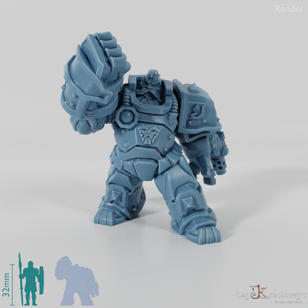 Khazaroth Empire - Iron Mole mit Kampfhandschuh und Pistole 09