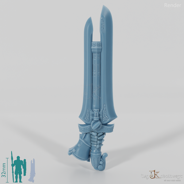 Valiant Hero - Weapon - Gunsword (angled hand)