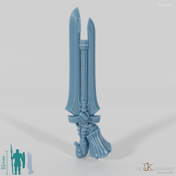 Valiant Hero - Weapon - Gunsword (angled hand)