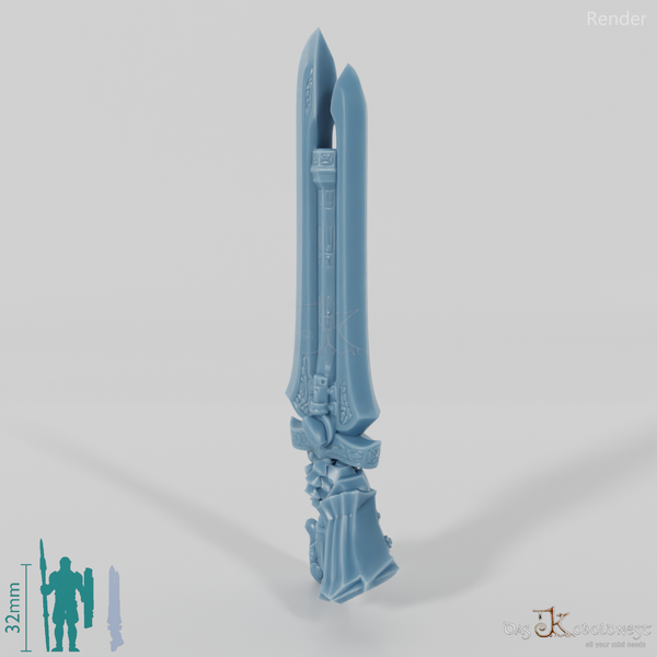 Valiant Hero - Weapon - Gunsword (angled hand)