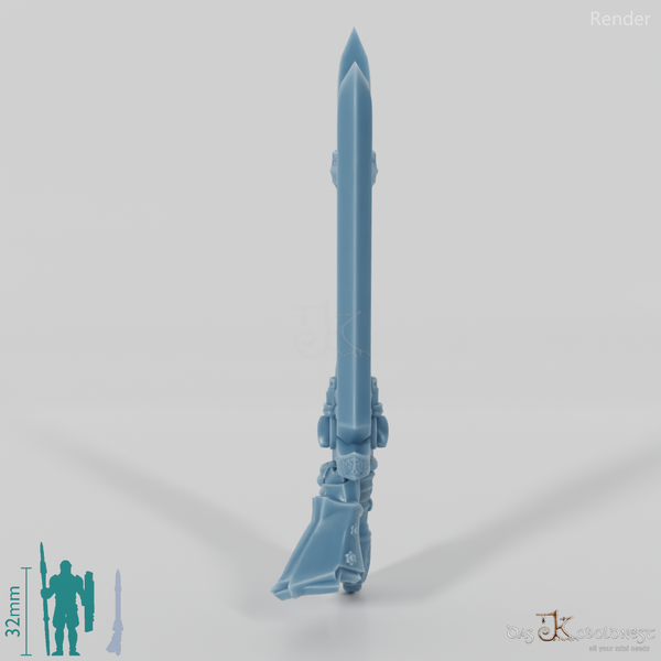 Valiant Hero - Weapon - Gunsword (angled hand)