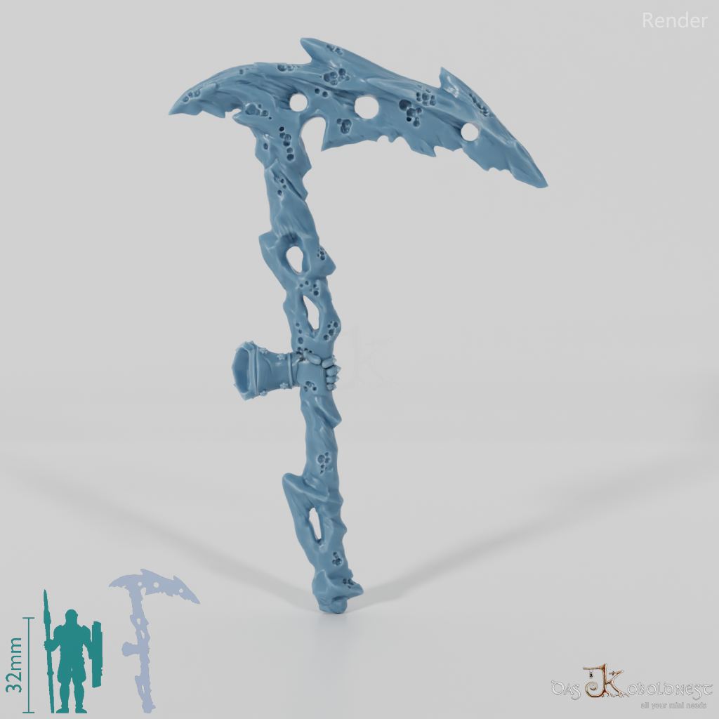 Vile Hero - Weapon - Scythe, Obsidian (straight hand)