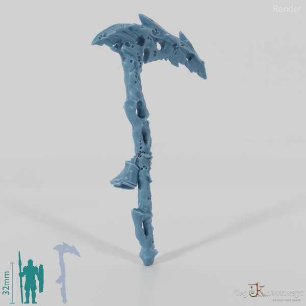 Vile Hero - Weapon - Scythe, Obsidian (abgewinkelte Hand)