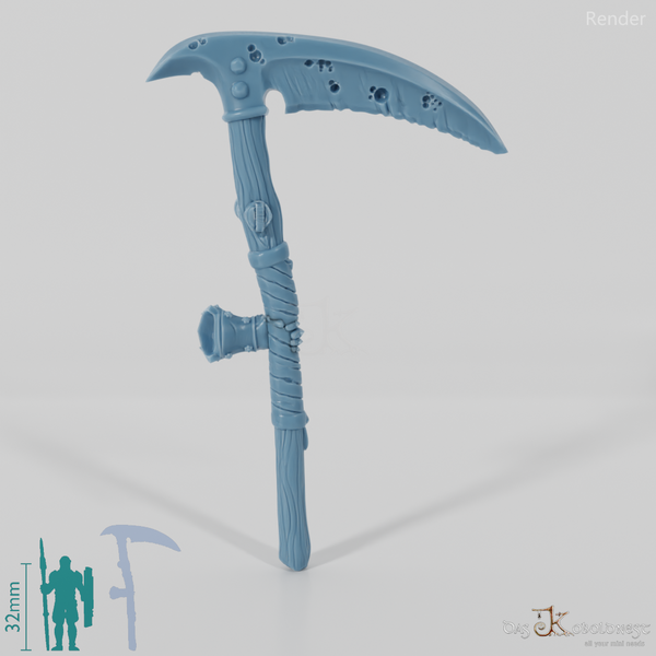 Vile Hero - Weapon - Scythe, Crude (straight hand)