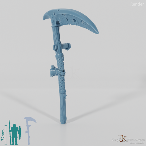 Vile Hero - Weapon - Scythe, Crude (straight hand)