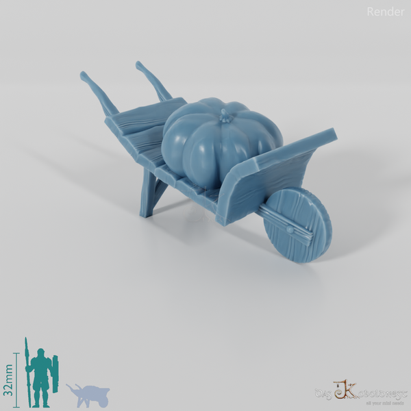 Wheelbarrow - Halfling wheelbarrow with pumpkin