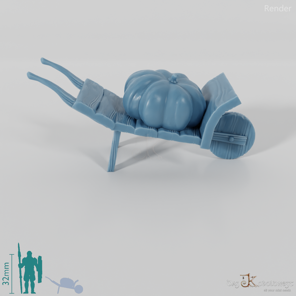 Wheelbarrow - Halfling wheelbarrow with pumpkin