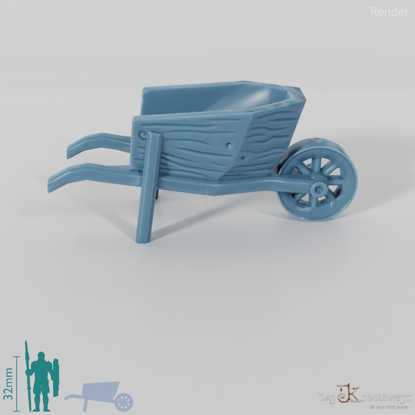 Wheelbarrow - Open wooden wheelbarrow