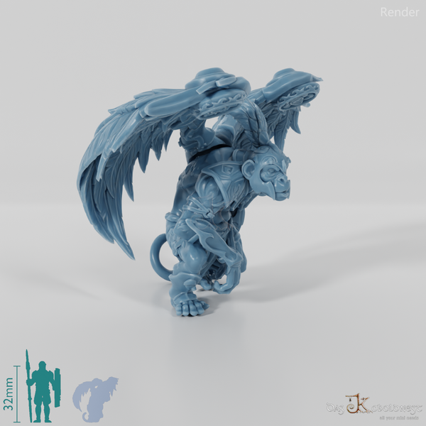 Geflügelter Affe 02