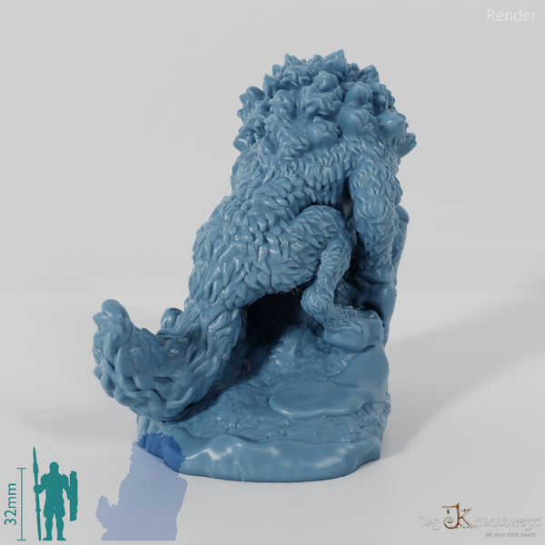 Lauernder Winterwolf