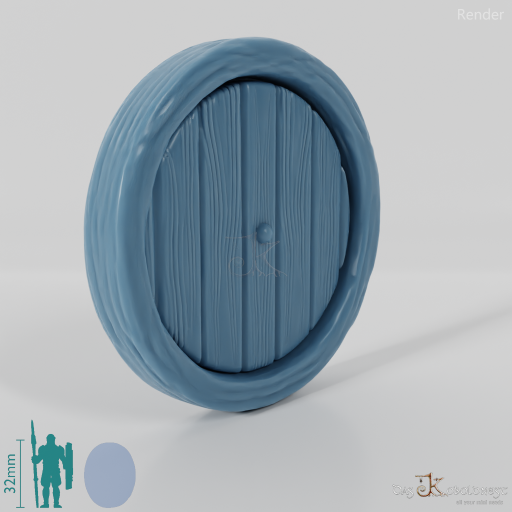 Halblinghöhlentür - Tür mit Holzrahmen 01