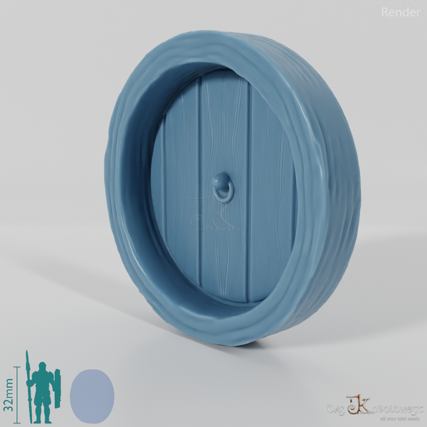 Halfling Cave Door - Wooden Framed Door 02