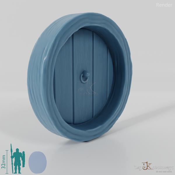 Halfling Cave Door - Wooden Framed Door 02