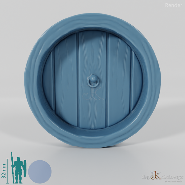 Halfling Cave Door - Wooden Framed Door 02