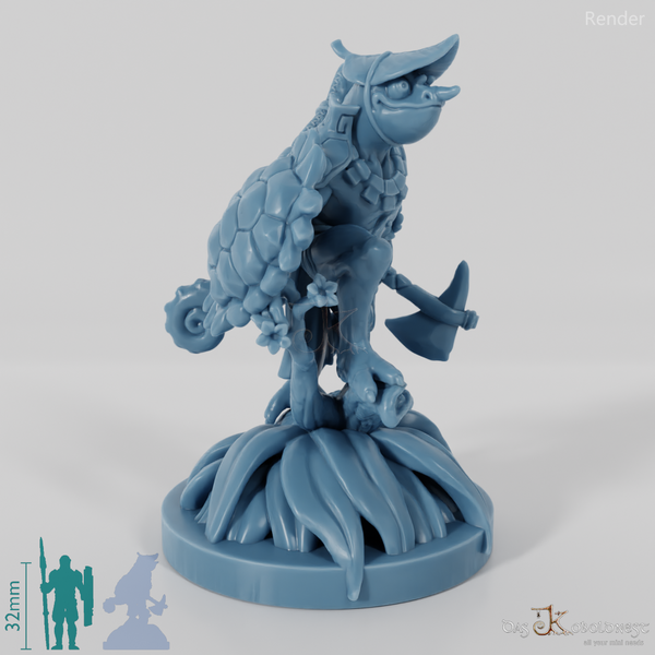 Xuchatla, Lizardfolk Rogue with Ax (Pose 2)