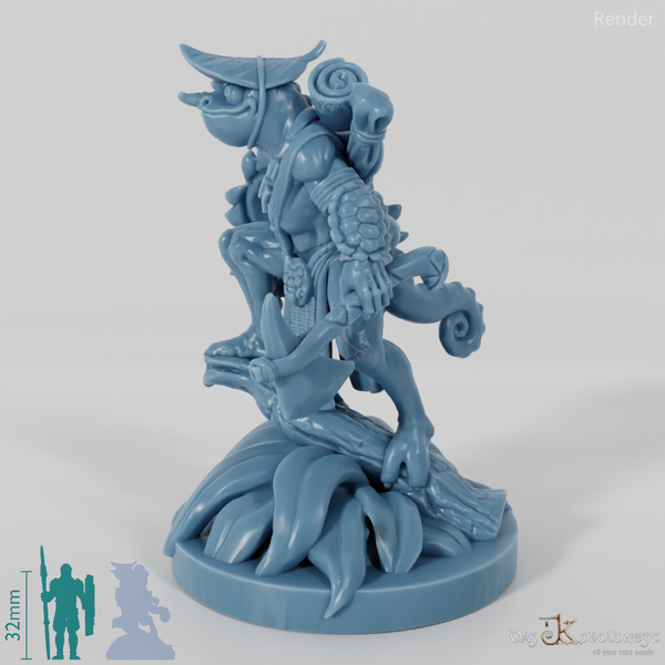 Xuchatla, Lizardfolk Rogue with Ax (Pose 2)