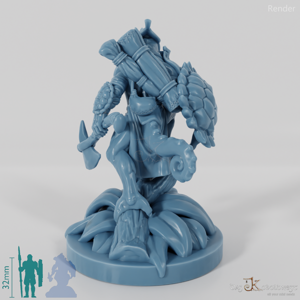 Xuchatla, Lizardfolk Rogue with Ax (Pose 2)