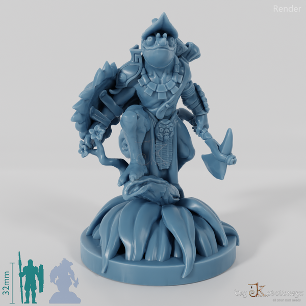 Xuchatla, Lizardfolk Rogue with Ax (Pose 2)