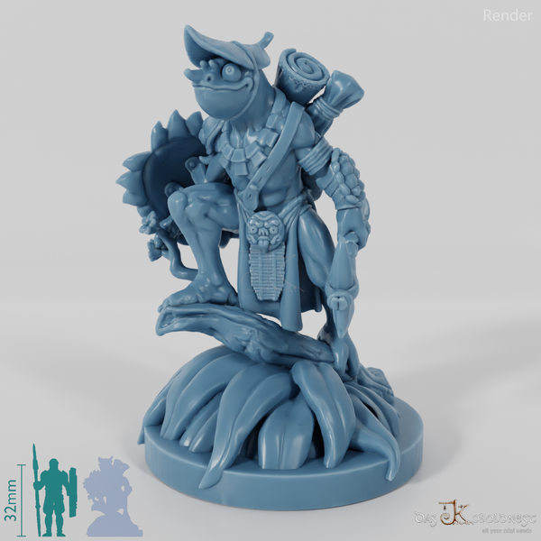 Xuchatla, Lizardfolk Rogue with Ax (Pose 2)