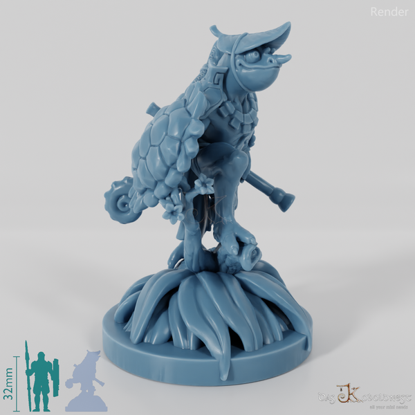 Xuchatla, Lizardfolk Rogue with Blowgun (Pose 2)