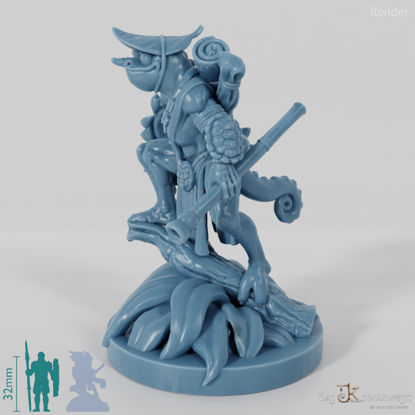 Xuchatla, Lizardfolk Rogue with Blowgun (Pose 2)