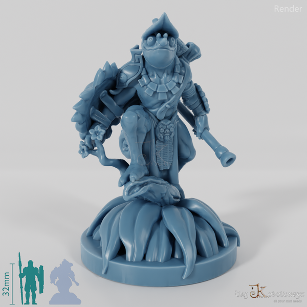 Xuchatla, Lizardfolk Rogue with Blowgun (Pose 2)