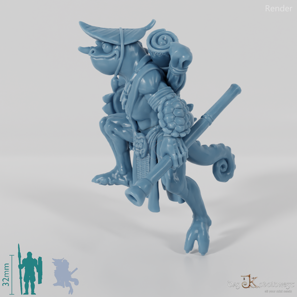 Xuchatla, Lizardfolk Rogue with Blowgun (Pose 2)