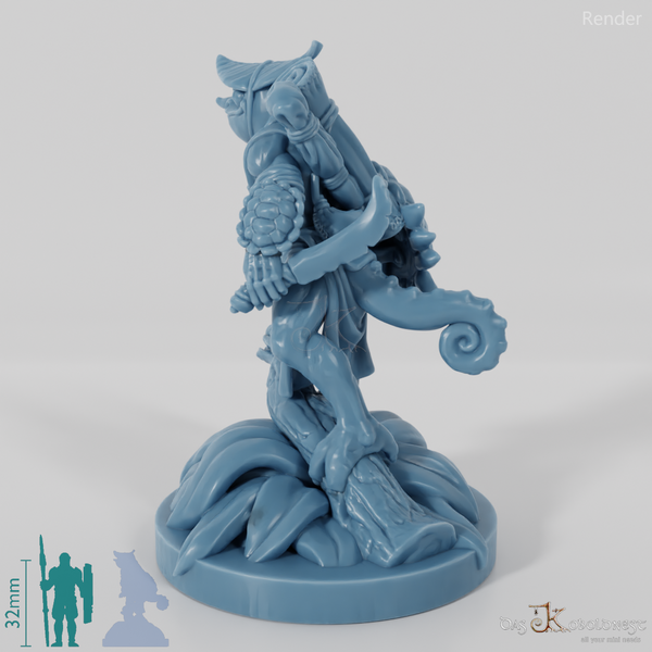 Xuchatla, Lizardfolk Rogue with Dagger (Pose 2)