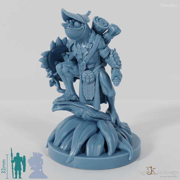 Xuchatla, Lizardfolk Rogue with Dagger (Pose 2)