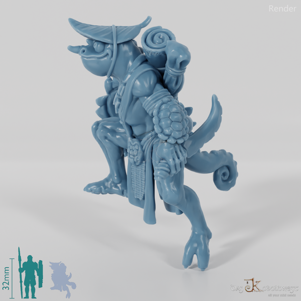 Xuchatla, Lizardfolk Rogue with Dagger (Pose 2)