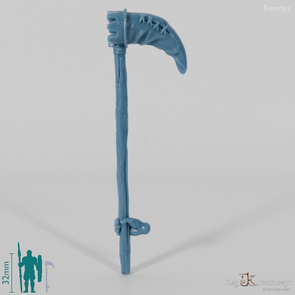 Halfling fruit picker, gripped below with hand