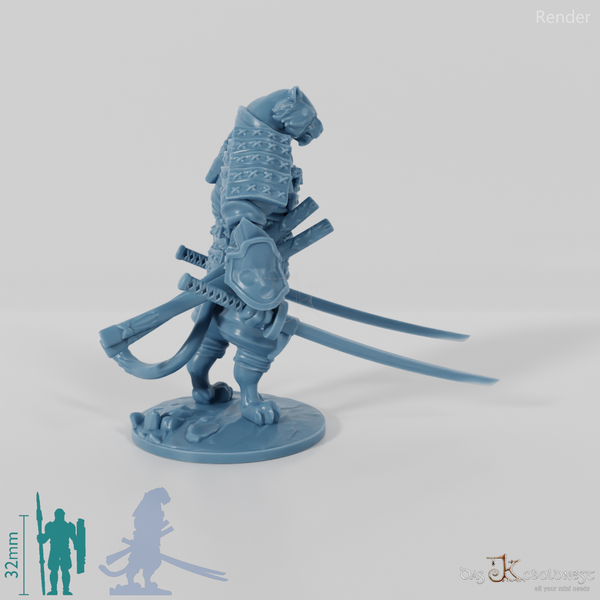 Tengashi, cat people samurai with swords 1