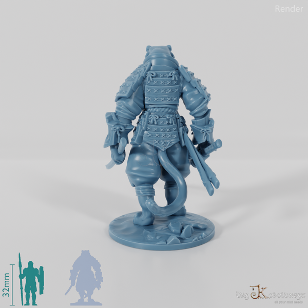 Tengashi, cat people samurai with swords 1