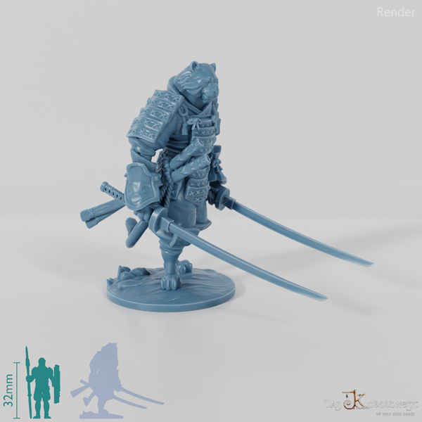 Tengashi, cat people samurai with swords 1