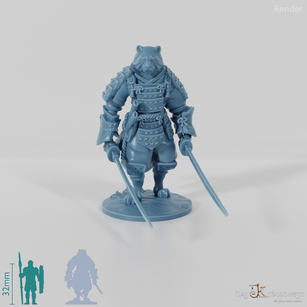 Tengashi, cat people samurai with swords 1