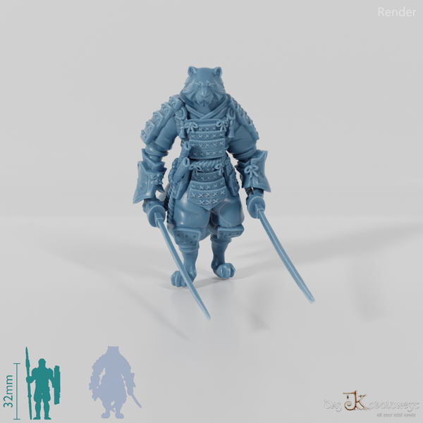 Tengashi, cat people samurai with swords 1