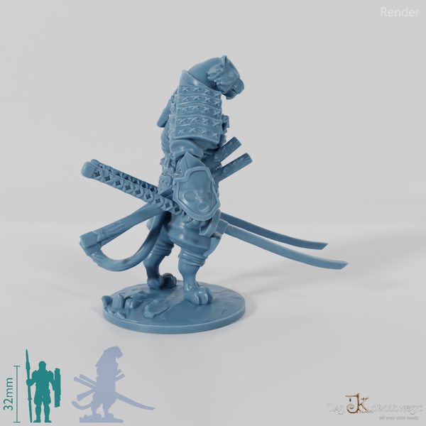 Tengashi, cat people samurai with swords 2