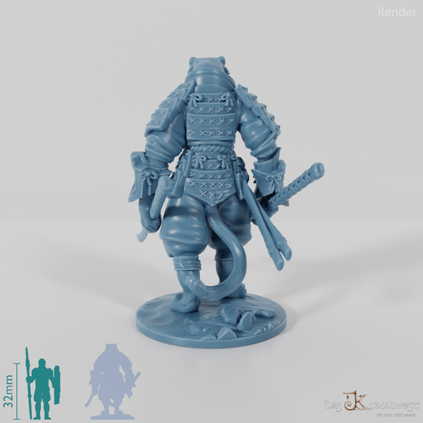 Tengashi, cat people samurai with swords 2