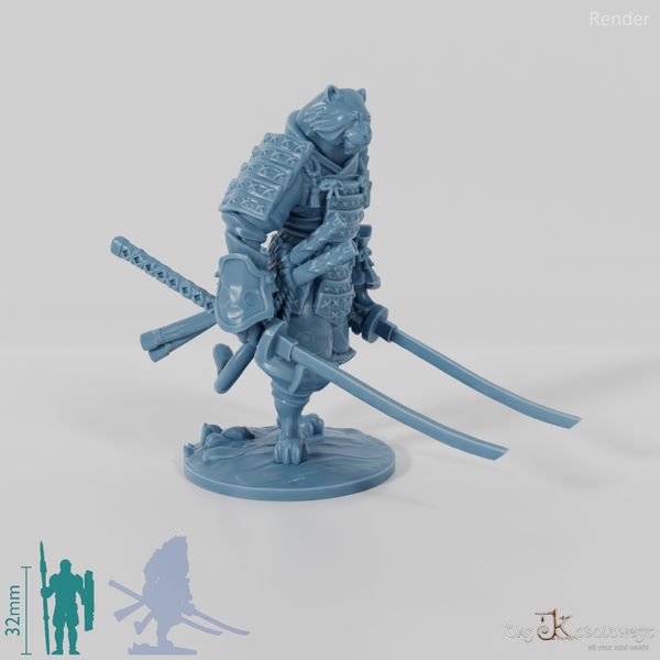 Tengashi, cat people samurai with swords 2