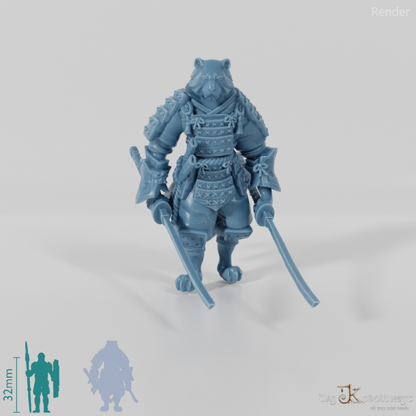 Tengashi, cat people samurai with swords 2