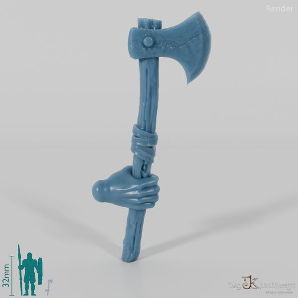 Halfling ax A with hand