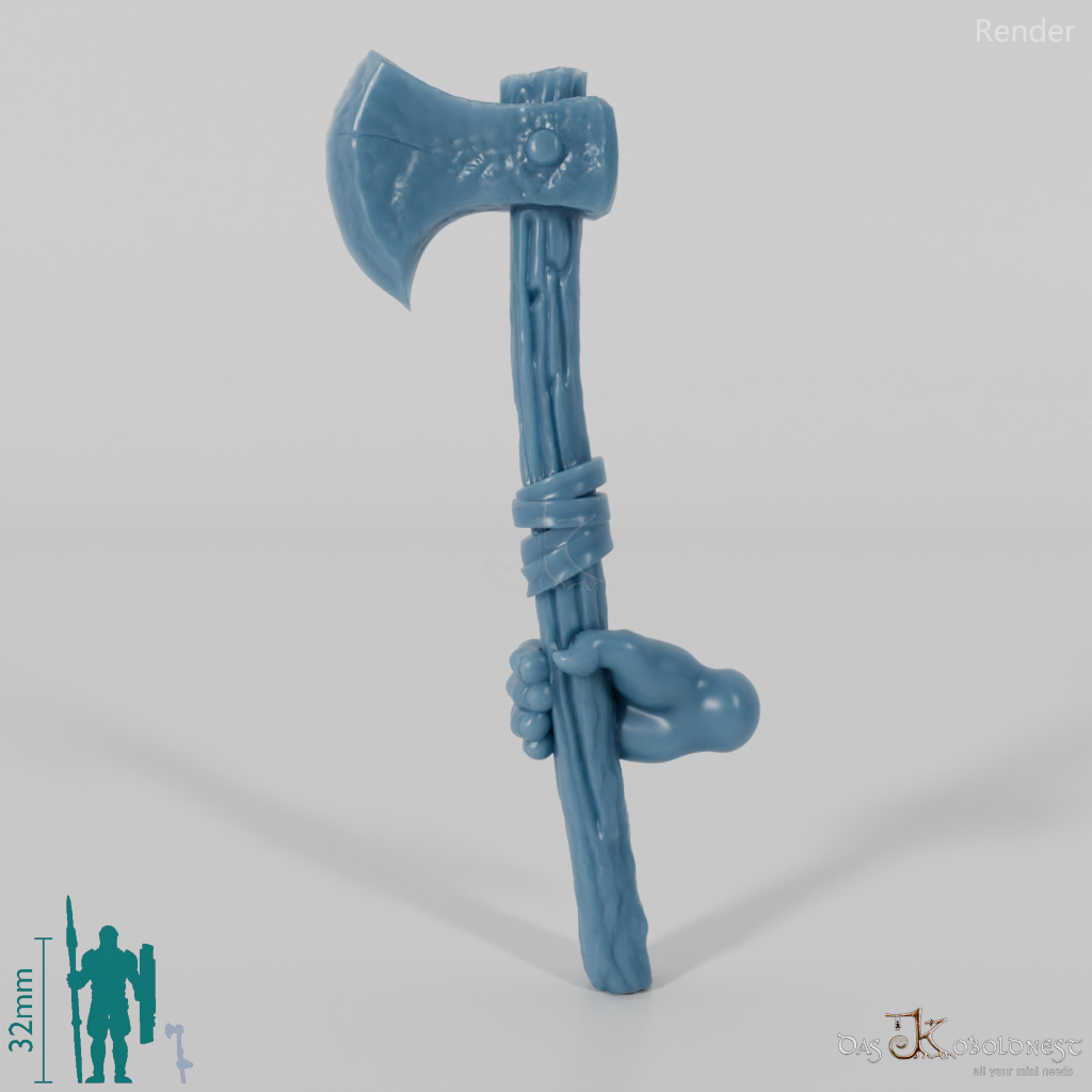Halfling ax A with hand