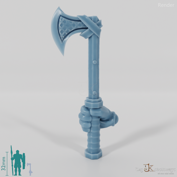 Dwarven ax C with hand