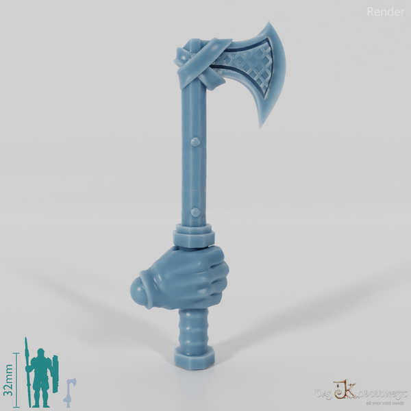 Dwarven ax C with hand