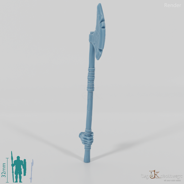 Orc two-handed ax A with hand