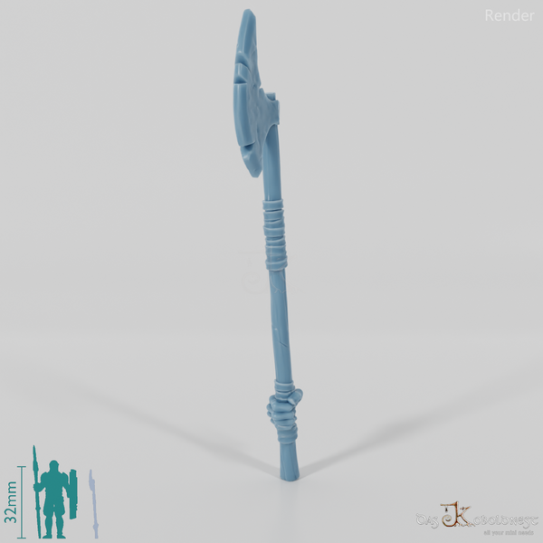 Orc two-handed ax A with hand
