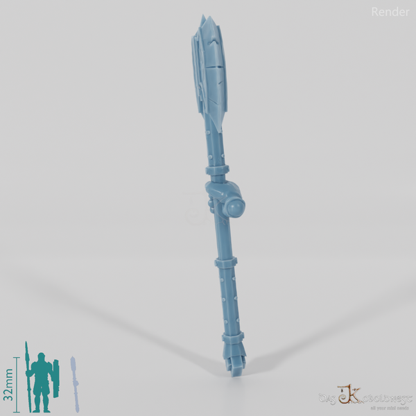 Dwarven Battle Ax with Hand (Notched)