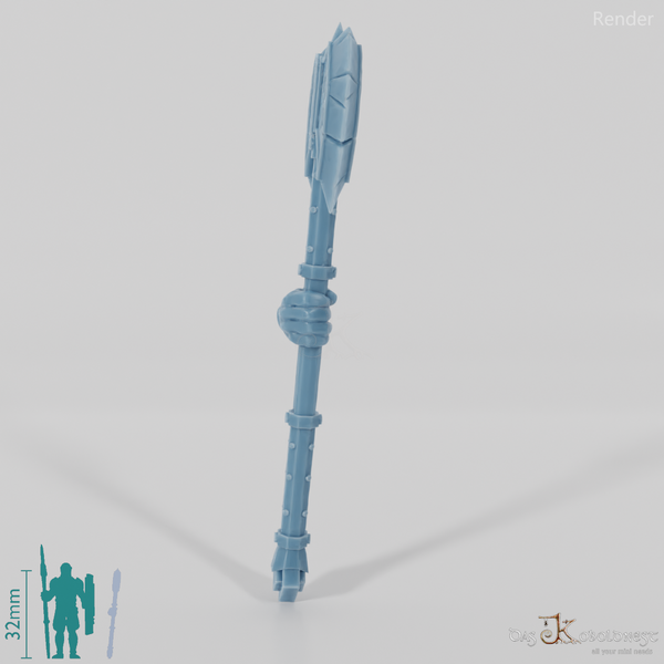 Dwarven Battle Ax with Hand (Notched)